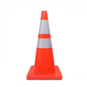 Durable PVC reflective elastic road cone 